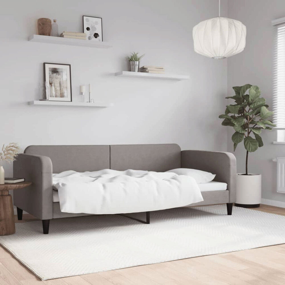 vidaXL Dagbädd taupe 90x200 cm tyg