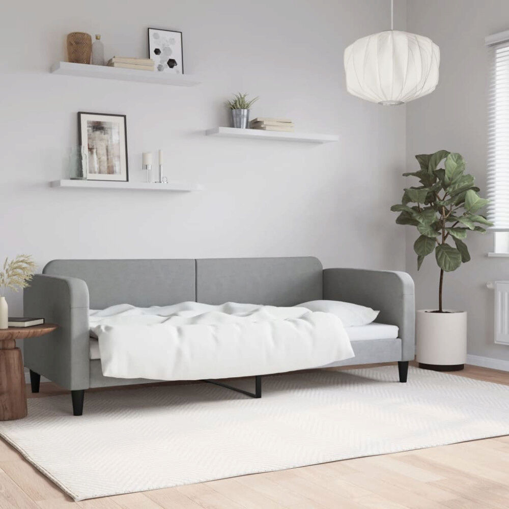 vidaXL Dagbädd ljusgrå 80x200 cm tyg