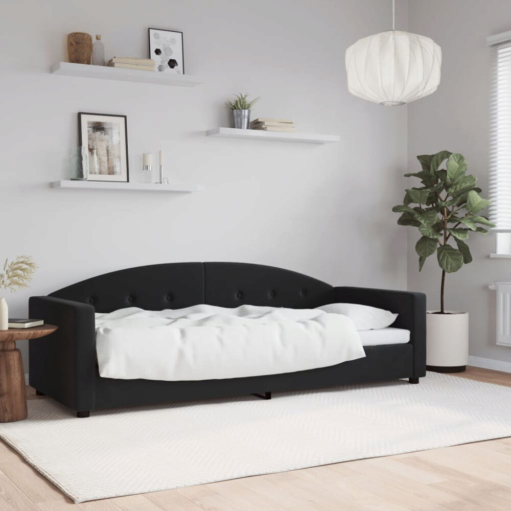 vidaXL Dagbädd svart 80x200 cm sammet