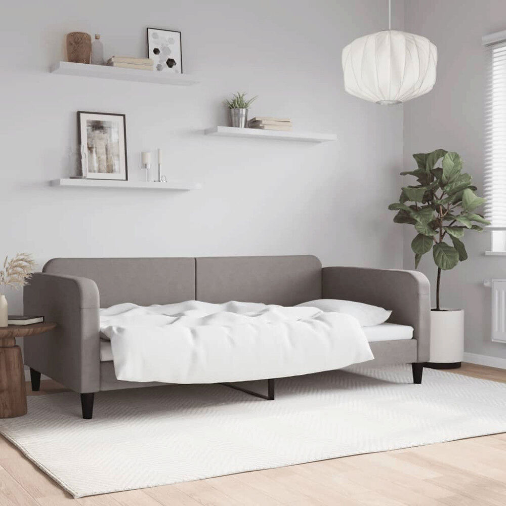 vidaXL Dagbädd taupe 100x200 cm tyg
