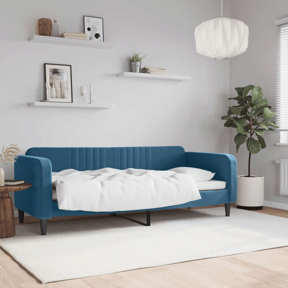 vidaXL Dagbädd blå 80x200 cm sammet