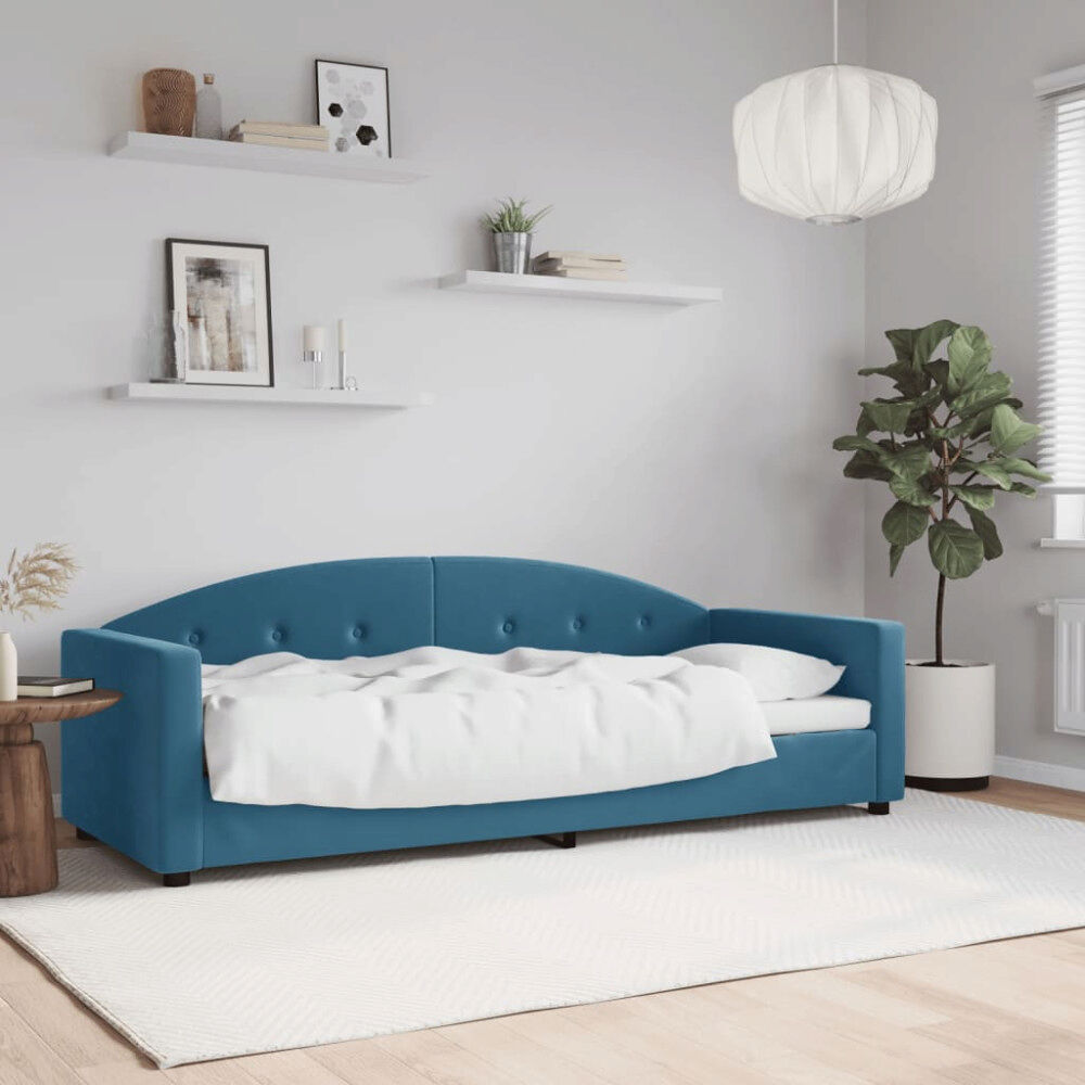 vidaXL Dagbädd blå 80x200 cm sammet