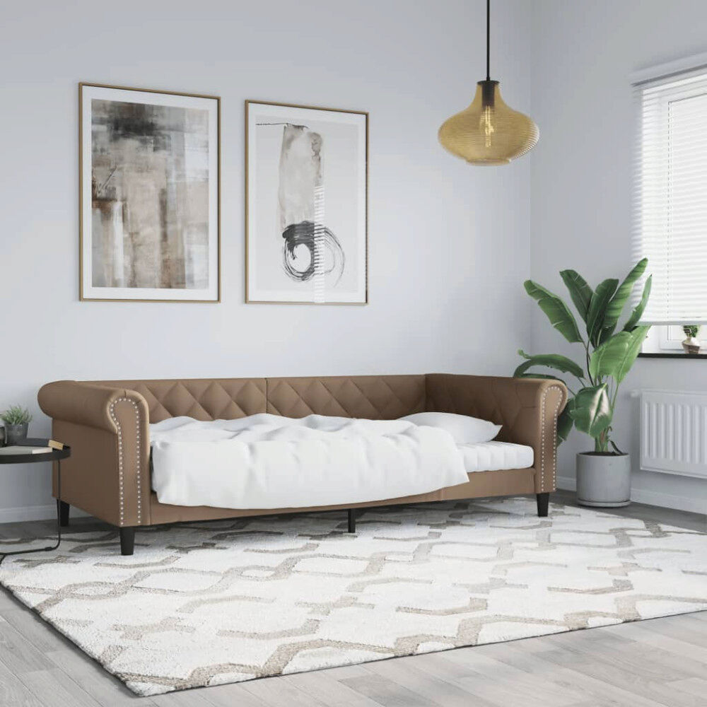 vidaXL Dagbädd cappuccino 80x200 cm konstläder
