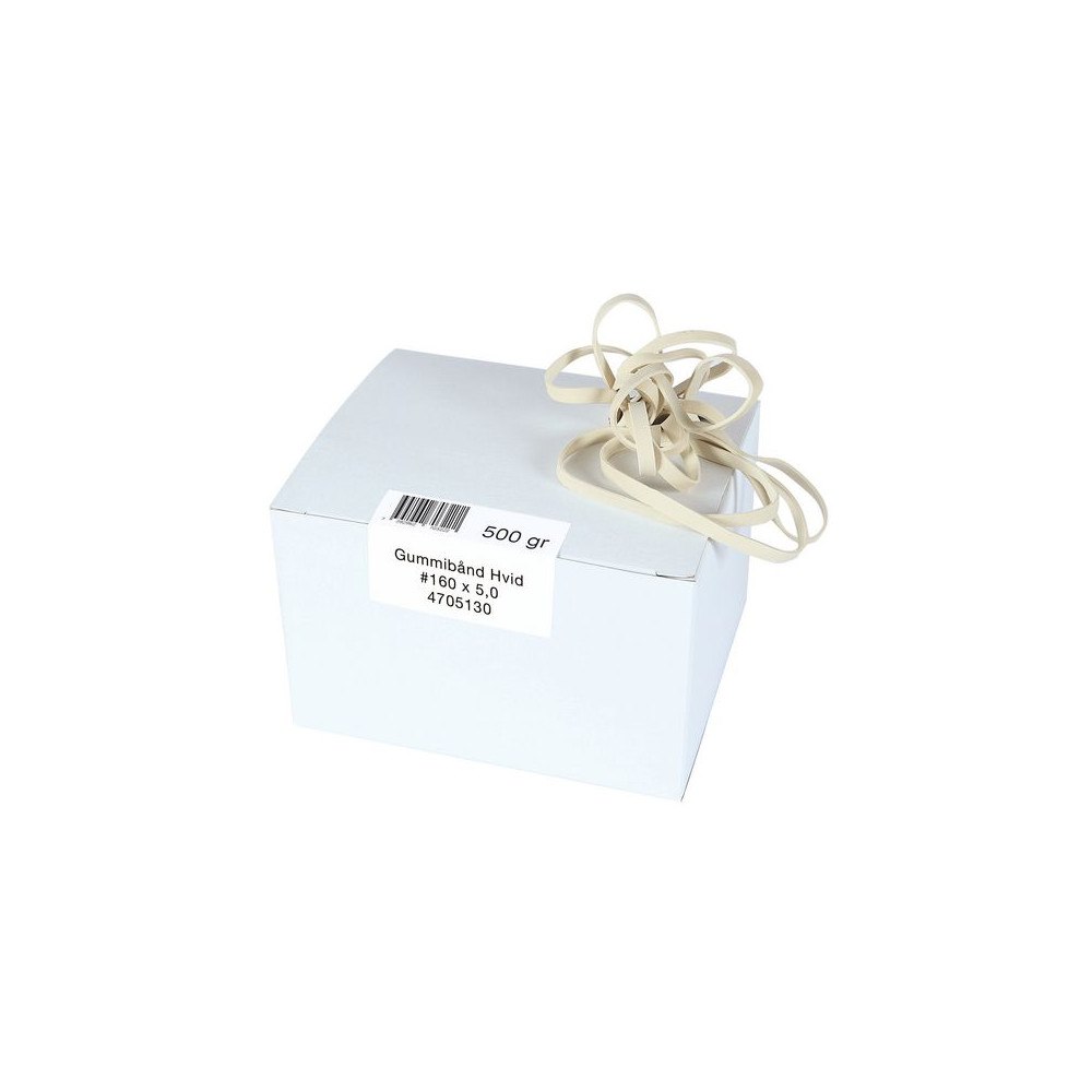 No Brand Gummiband 160x5mm 500g vit 260/fp