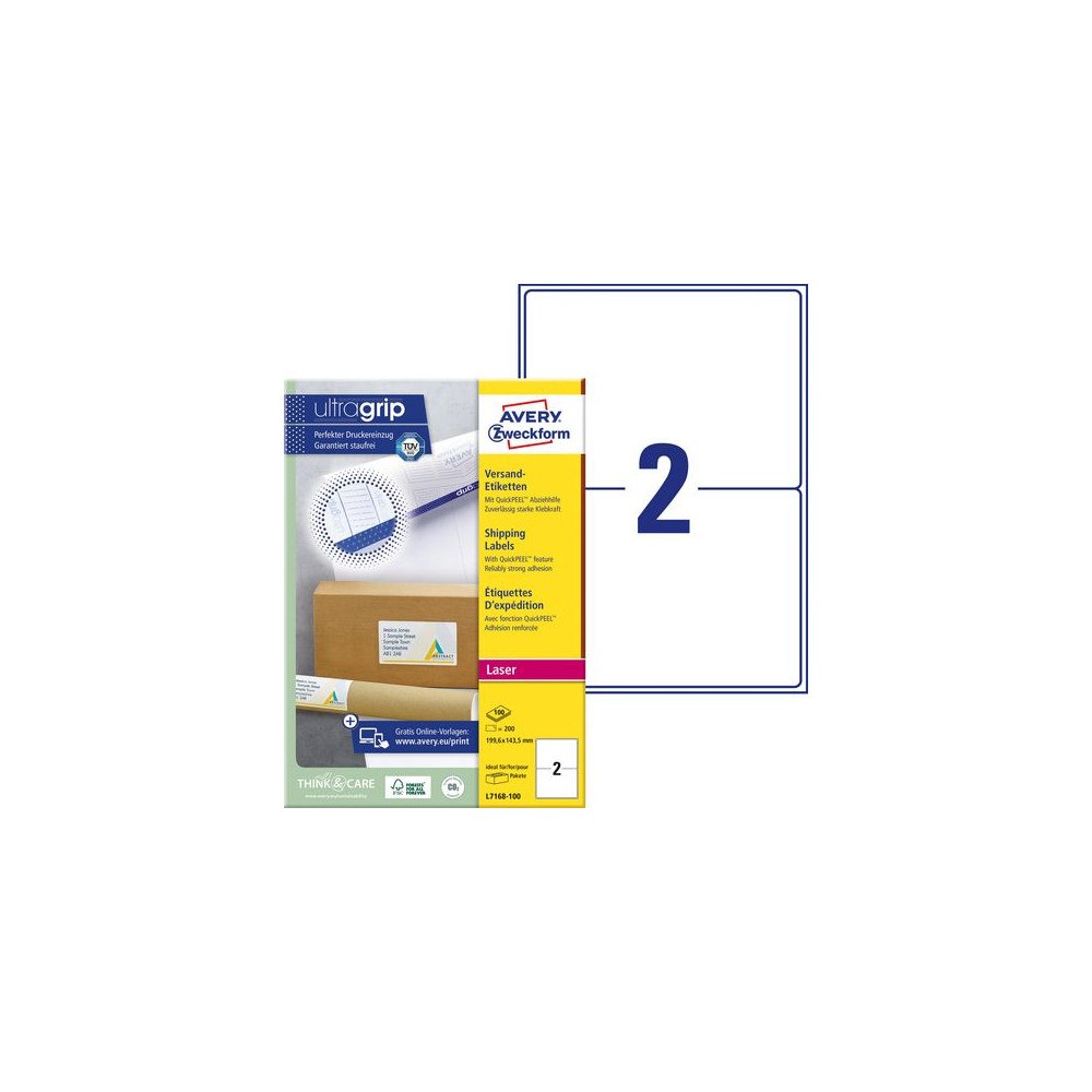 Avery Zweckform Etikett AVERY UG 199,6x143,5mm 200/fp