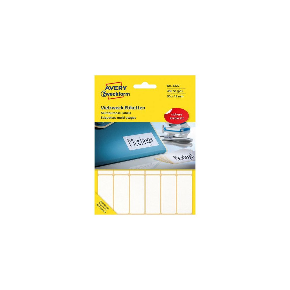AVERY Etikett AVERY handskriv 50x19mm 486/fp