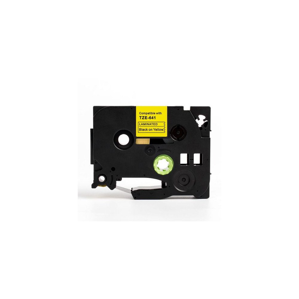 No Brand Tape 18mm TZe-641 svart på gul