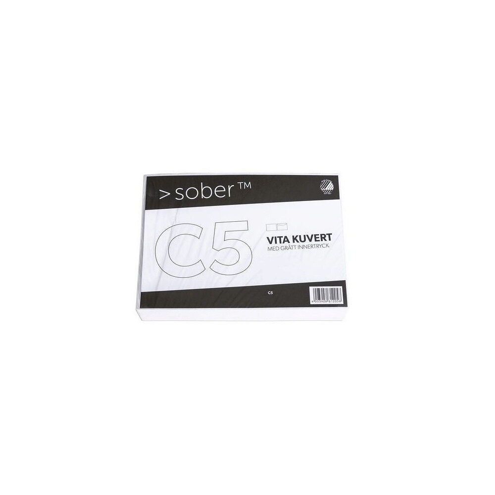 SOBER® Kuvert konsument fp C5 FH vit 10/fp