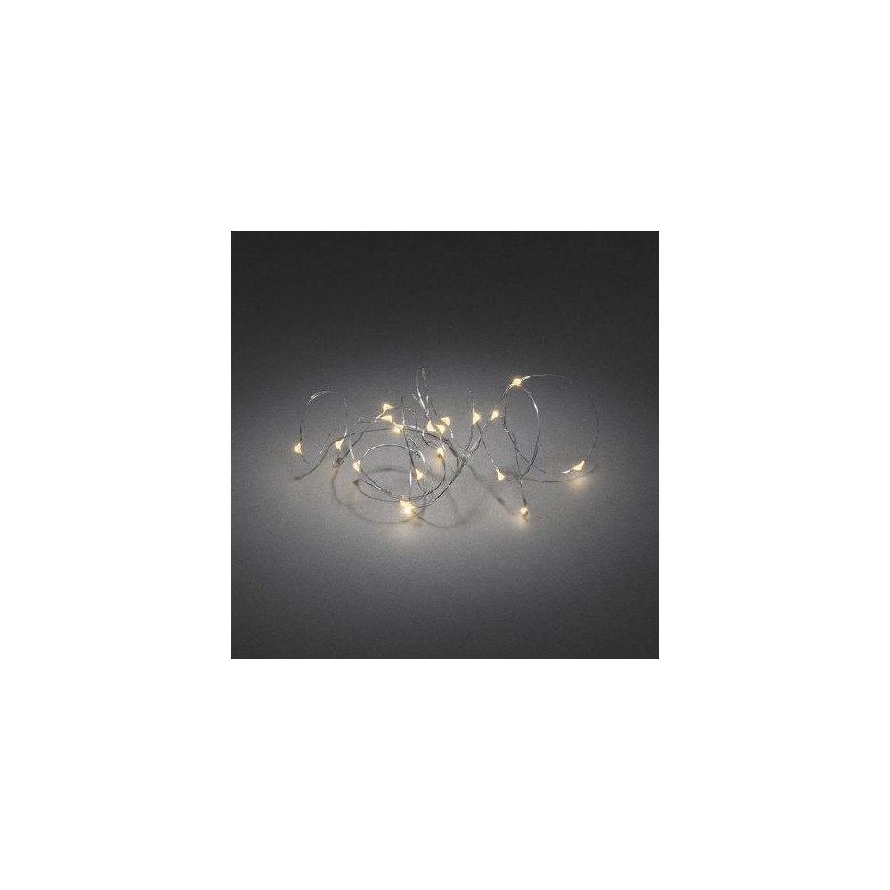 KONSTSMIDE Ljusslinga 20 amber LED 1,9m silver