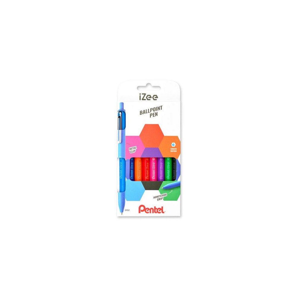 Pentel Kulpenna PENTEL iZee 1,0 sort.färg 8/fp