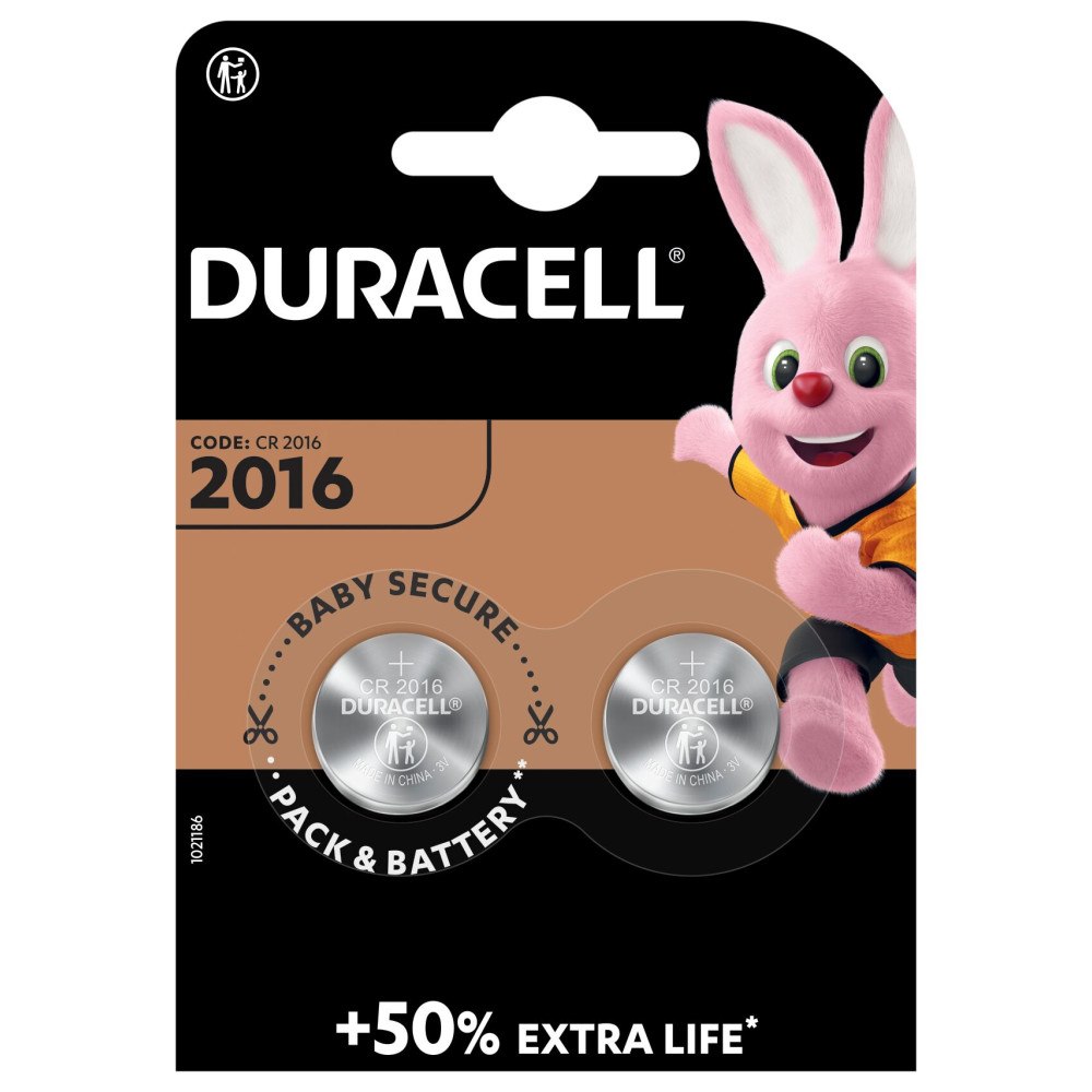 Duracell Duracell batteri - 2 x CR2016 - Li