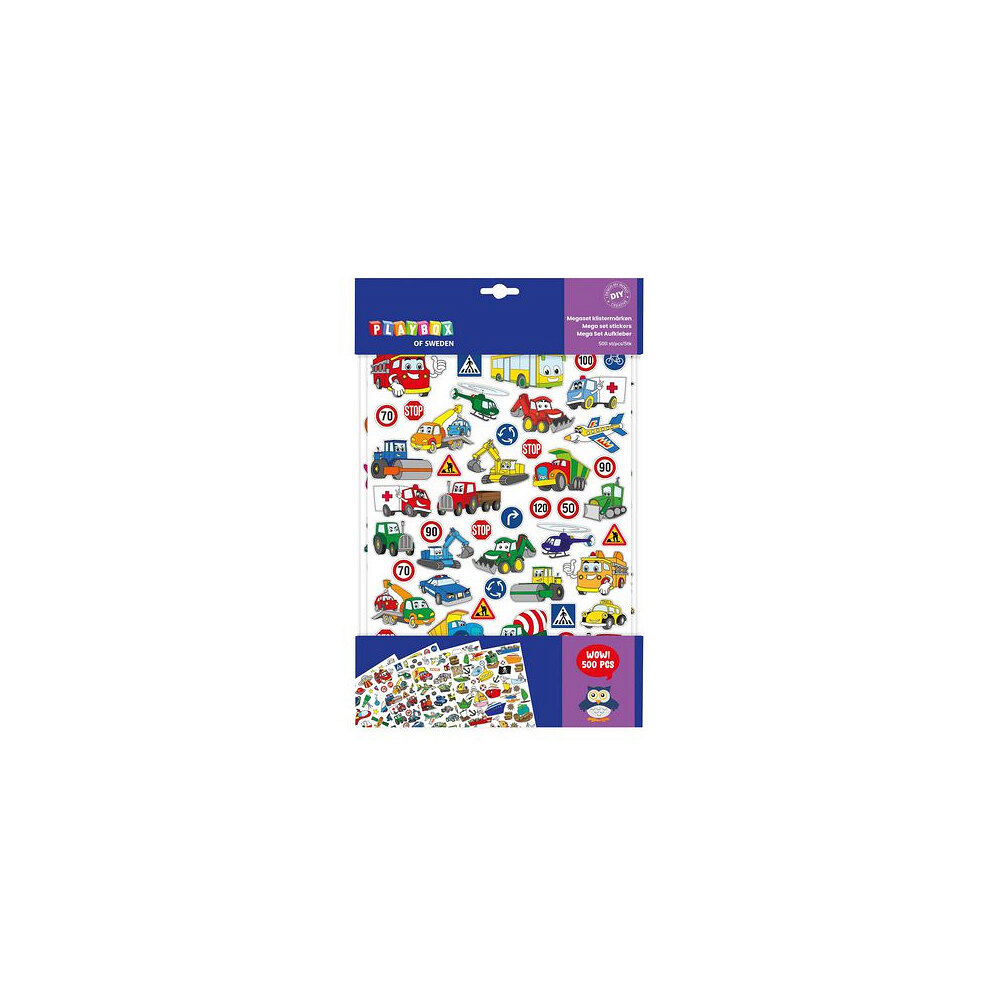 Playbox Stickers blandade motiv 500/fp