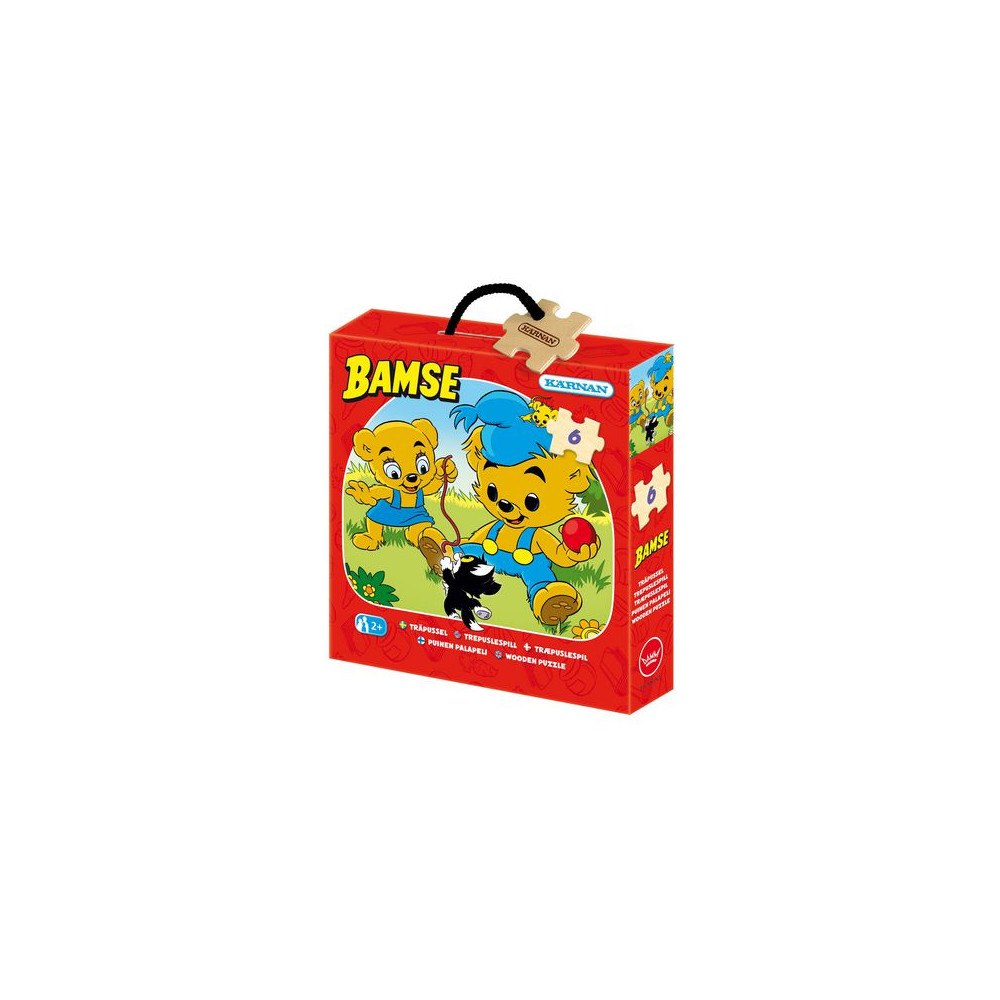 Kärnan Träpussel Bamse 6 bitar