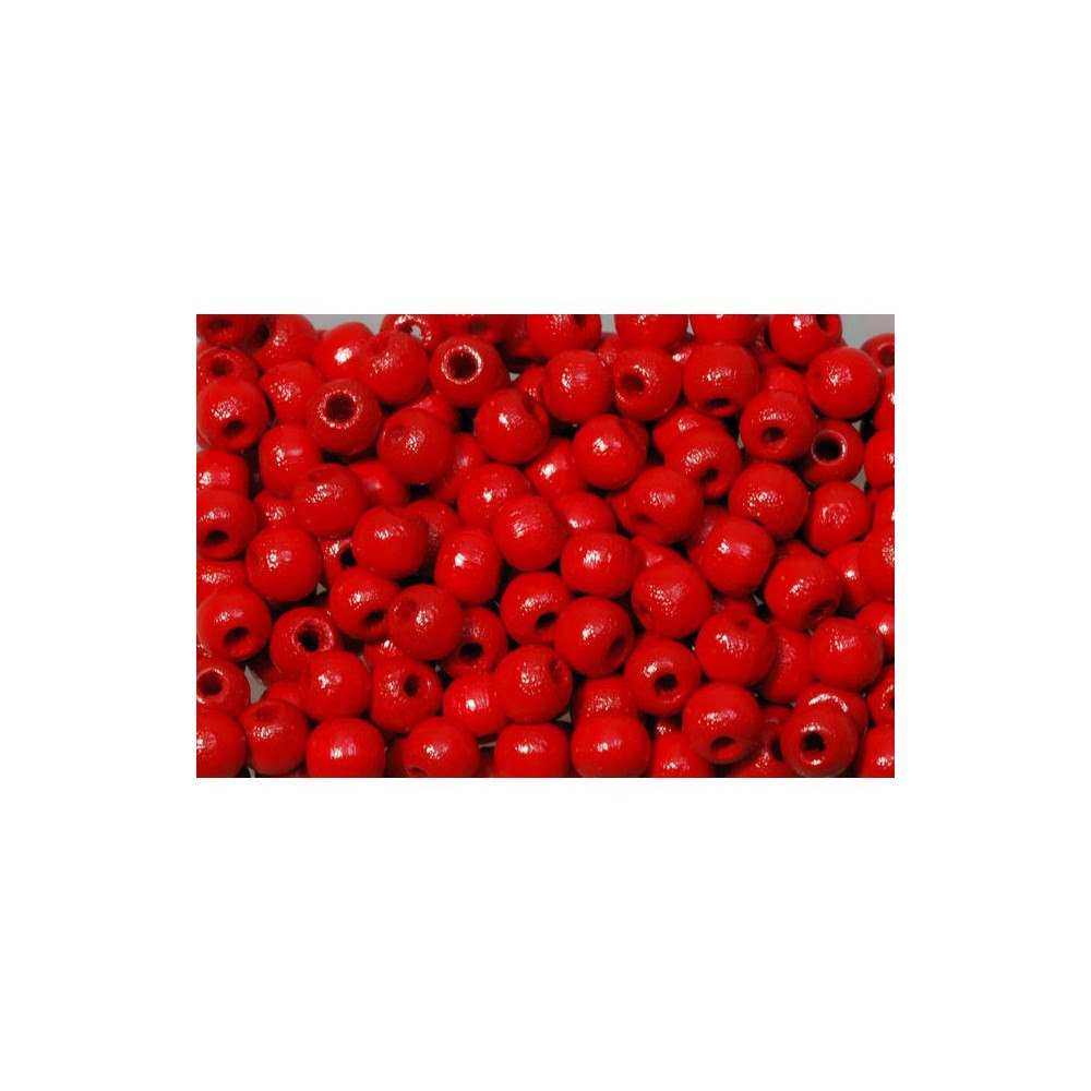 No Brand Träpärla 8 mm röd 200/fp