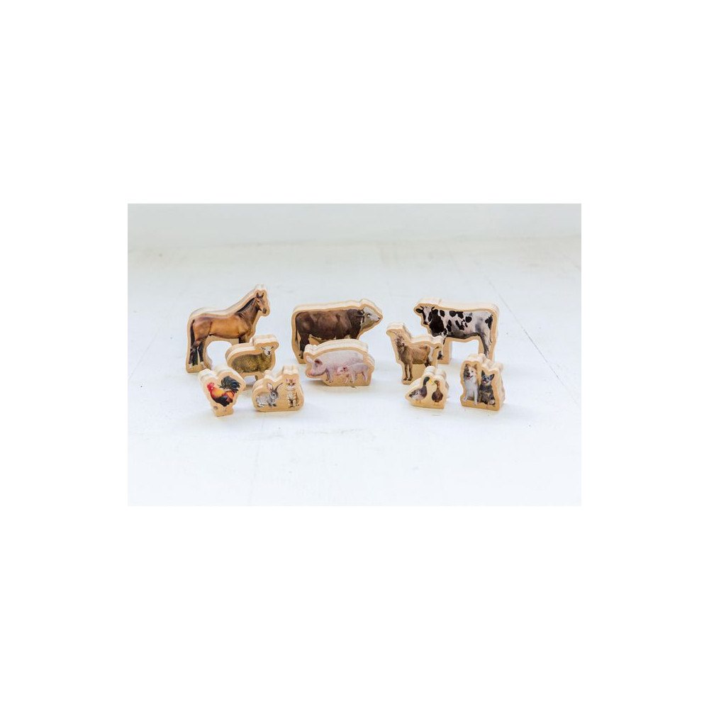 No Brand Bondgårdsdjur i trä 10/fp