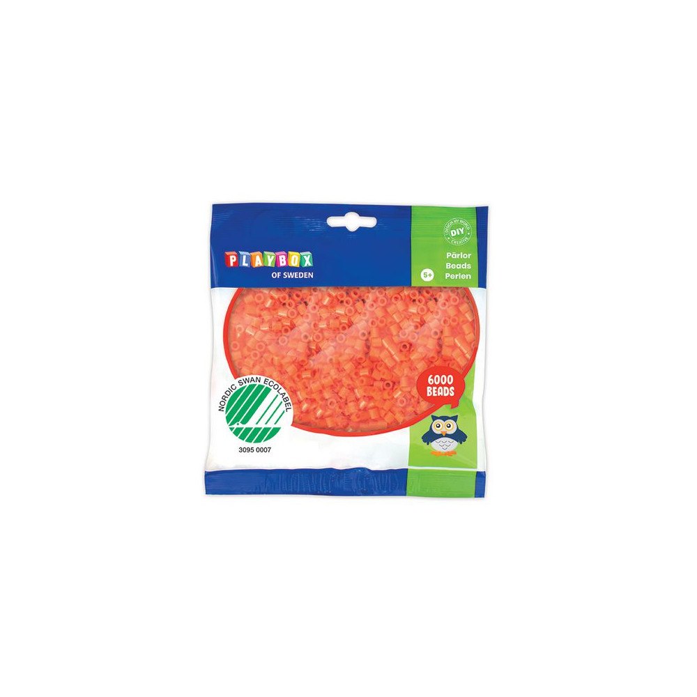 Playbox Rörpärlor Orange 6000st/fp