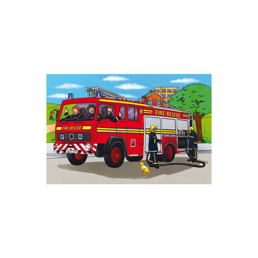 No Brand Golvpussel brandbil 60x40cm