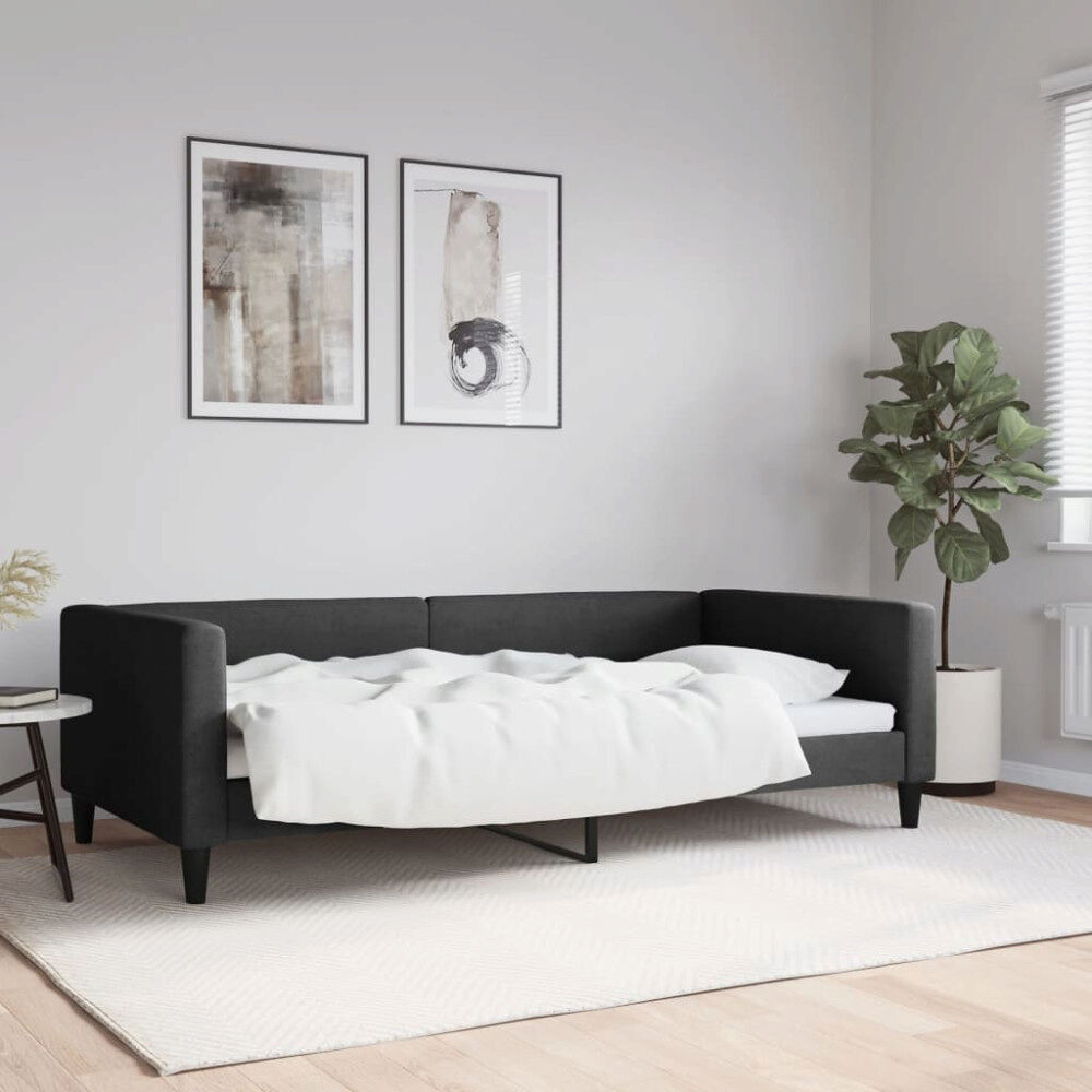 vidaXL Dagbädd svart 100x200 cm tyg
