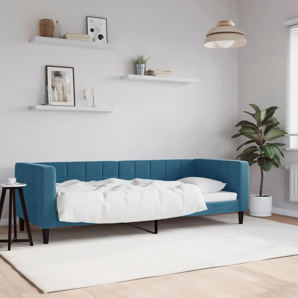 vidaXL Dagbädd blå 80x200 cm sammet