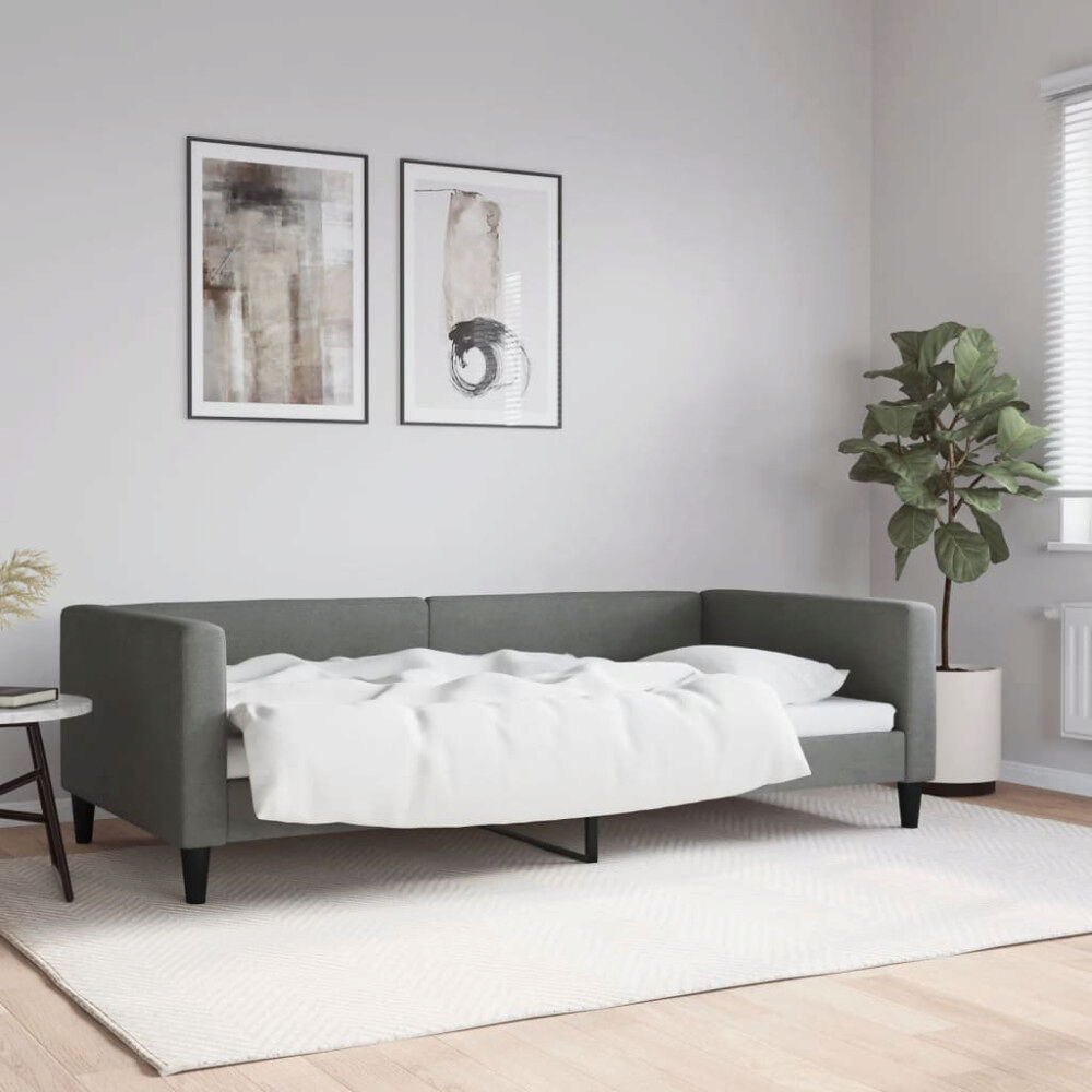 vidaXL Dagbädd mörkgrå 100x200 cm tyg