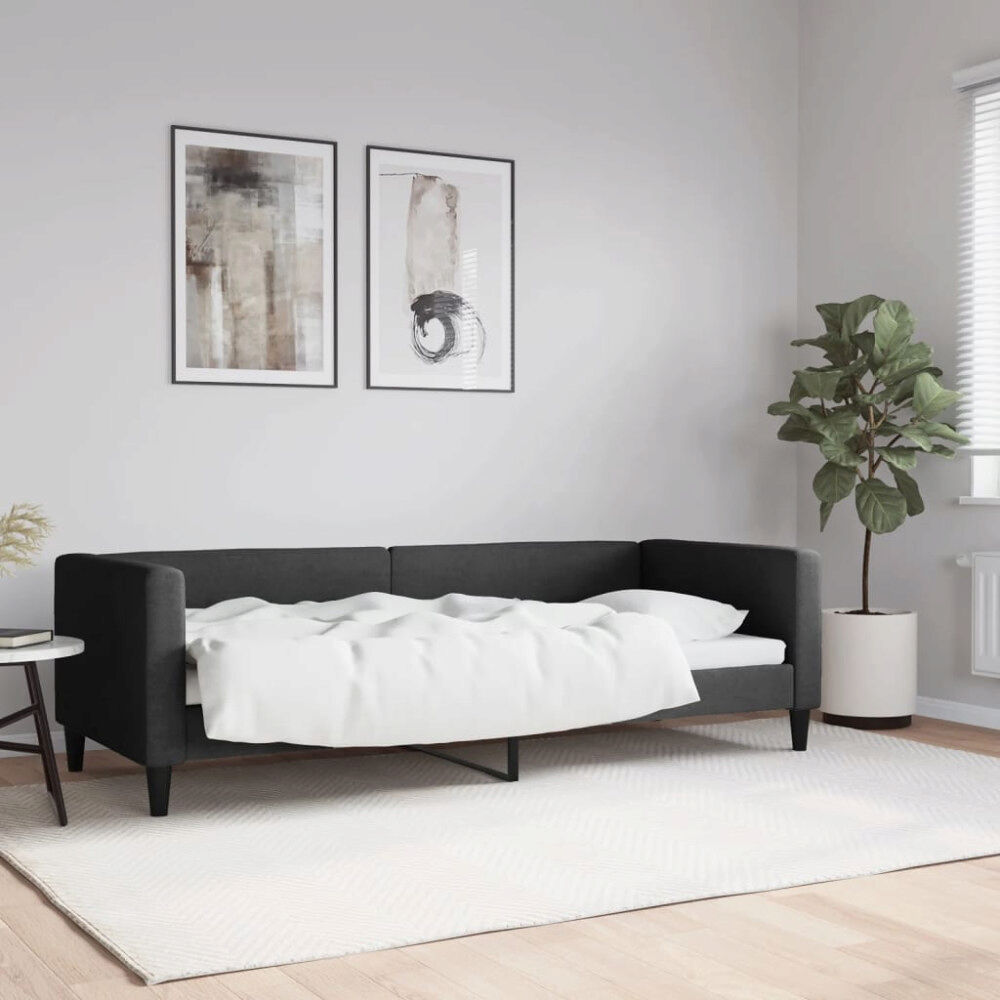 vidaXL Dagbädd svart 80x200 cm tyg