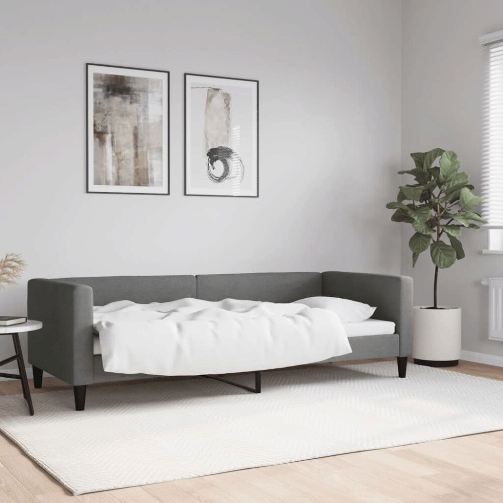 vidaXL Dagbädd mörkgrå 80x200 cm tyg
