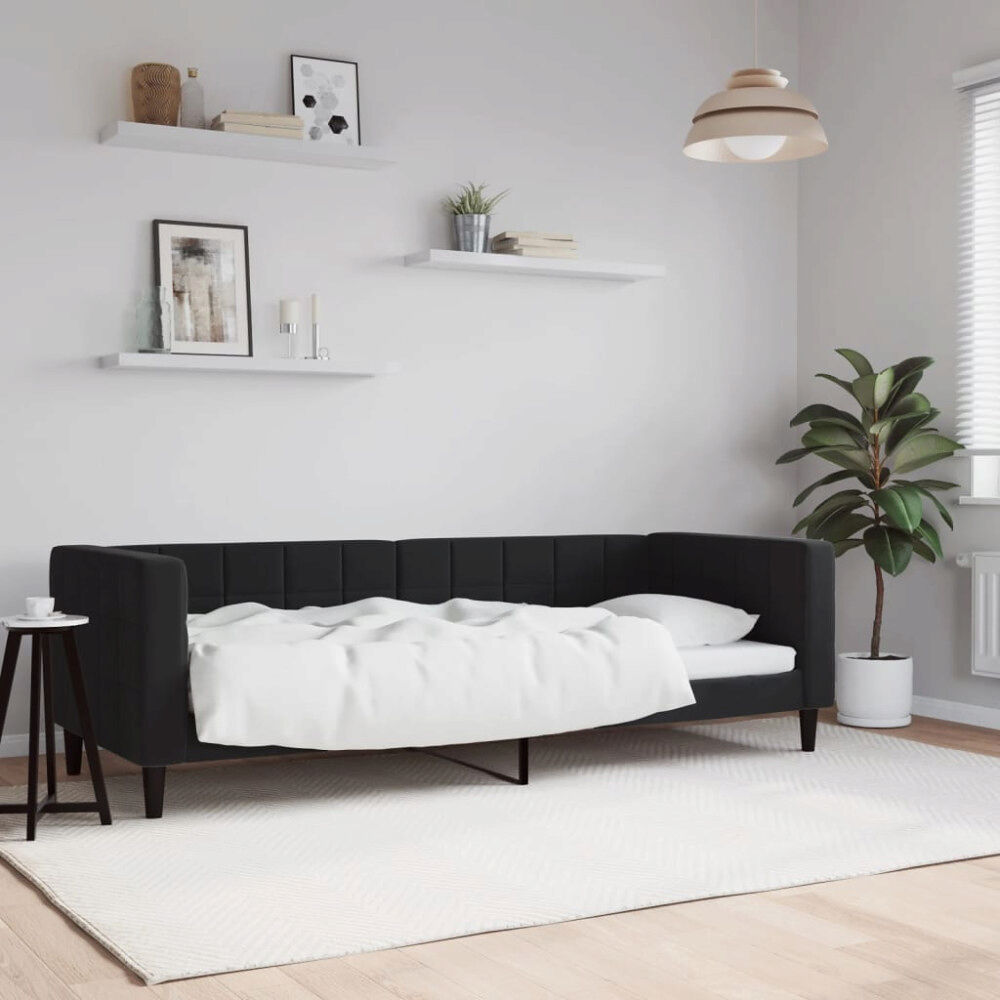 vidaXL Dagbädd svart 80x200 cm sammet