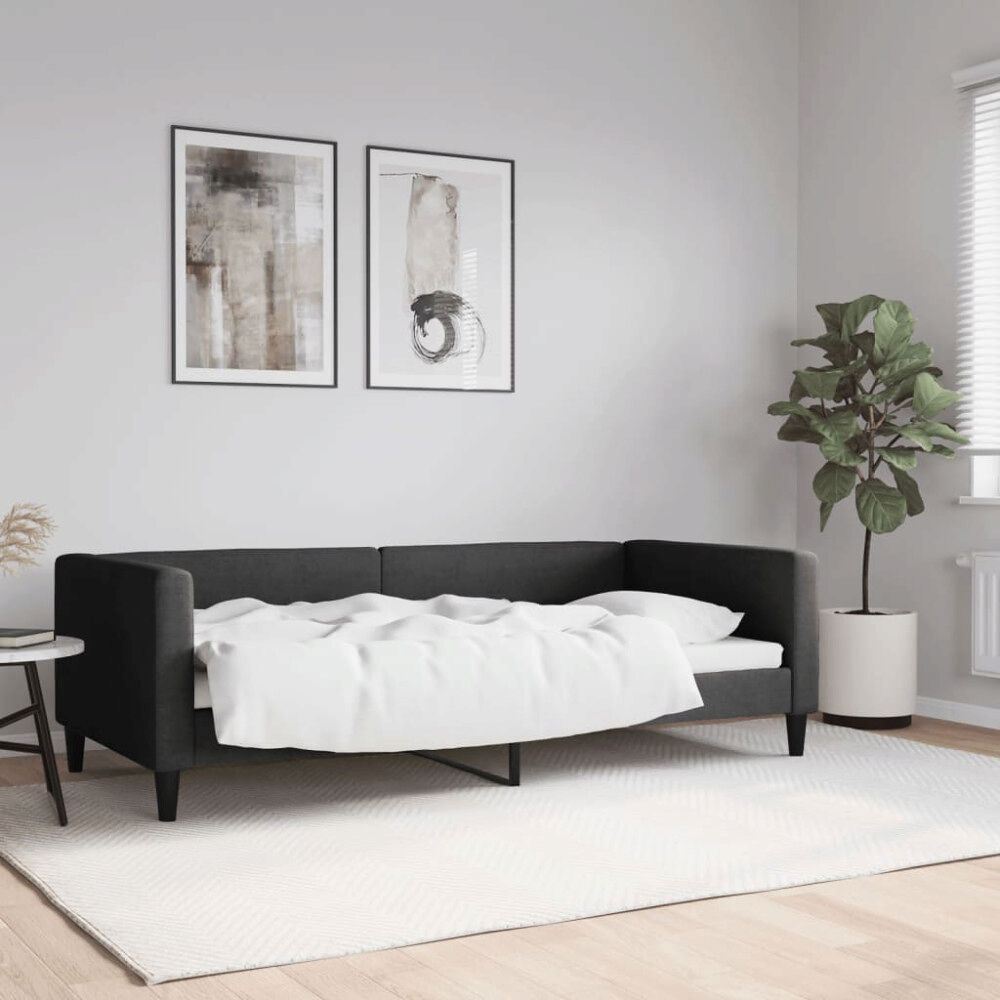 vidaXL Dagbädd svart 90x190 cm tyg