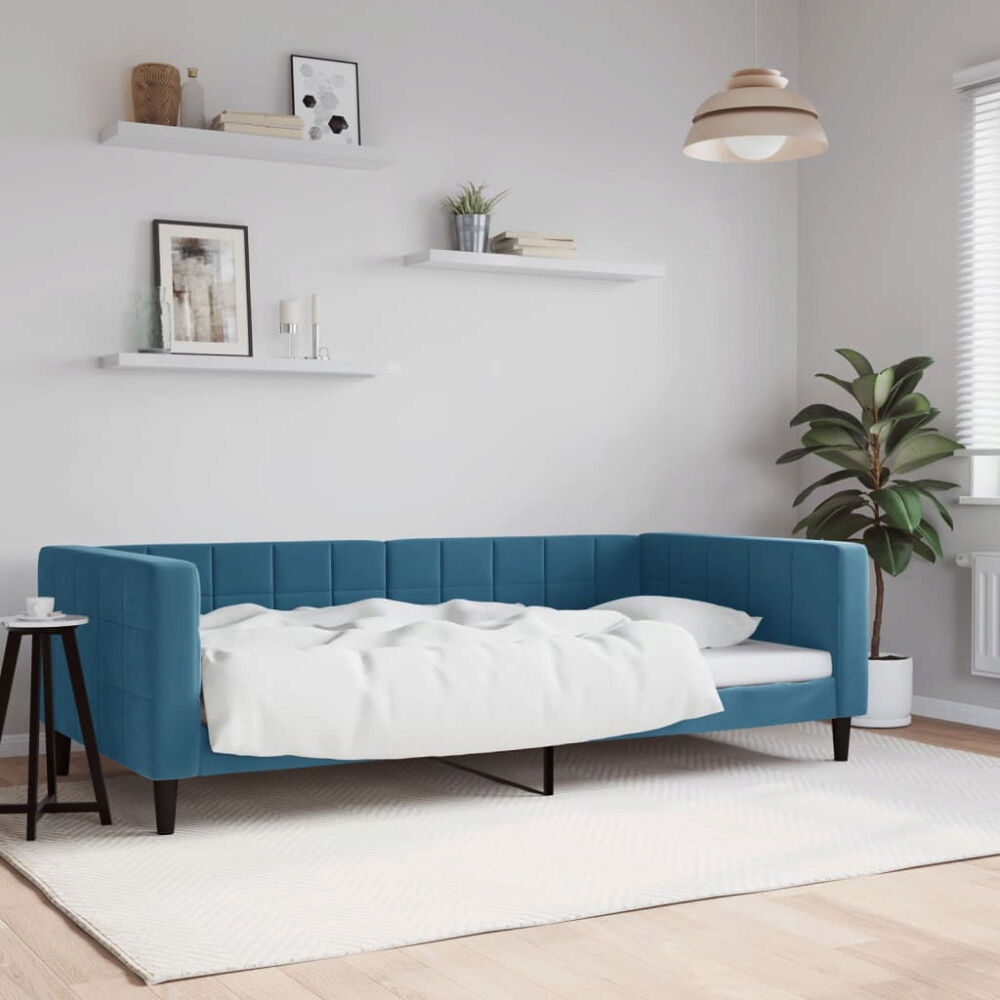 vidaXL Dagbädd blå 100x200 cm sammet
