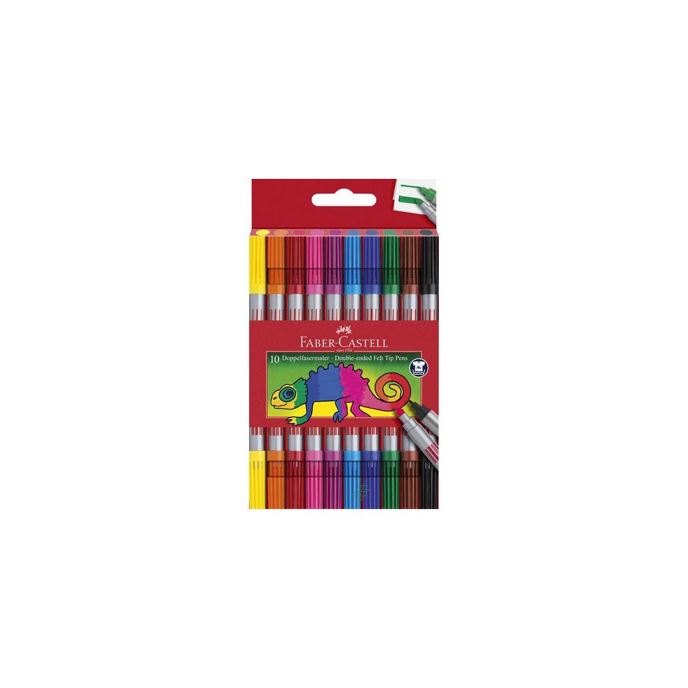FABER-CASTELL Fiberpenna Dubbelspets Etui 10/fp