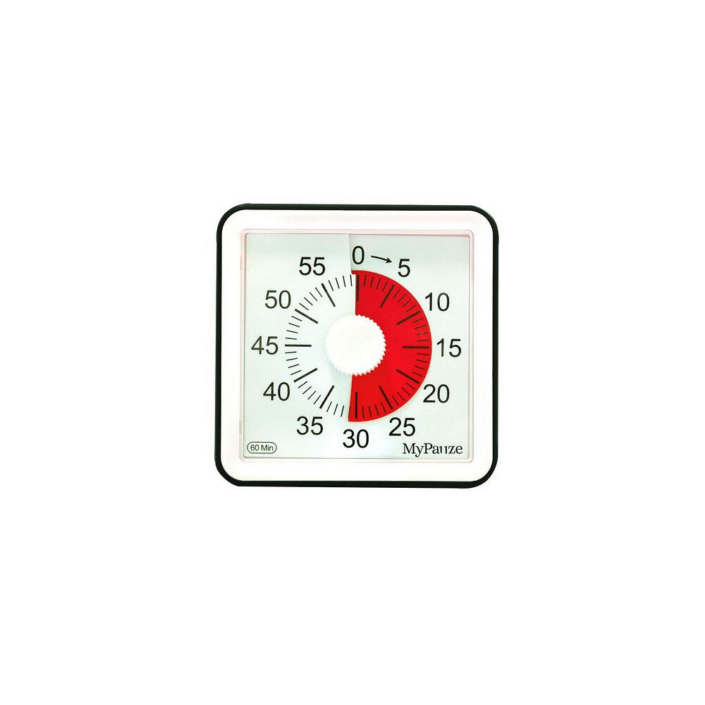 MyPauze® Timer Koncentrationsklocka 8x8cm svart