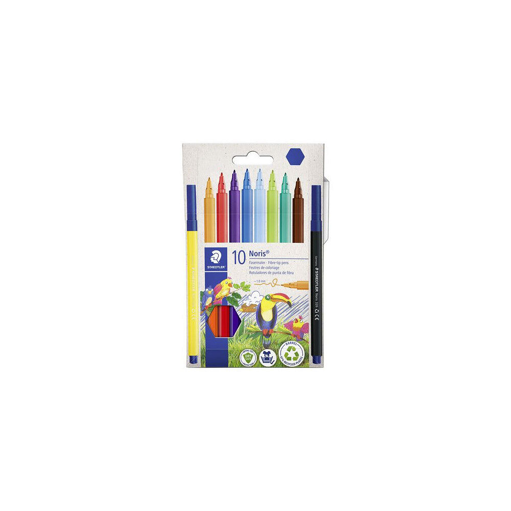 STAEDTLER Fiberpenna STAEDTLER 10 färger