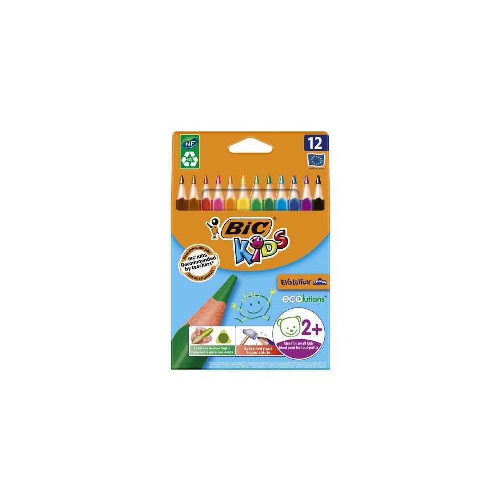 BIC Färgpennna BIC Kids triangel 12 färger