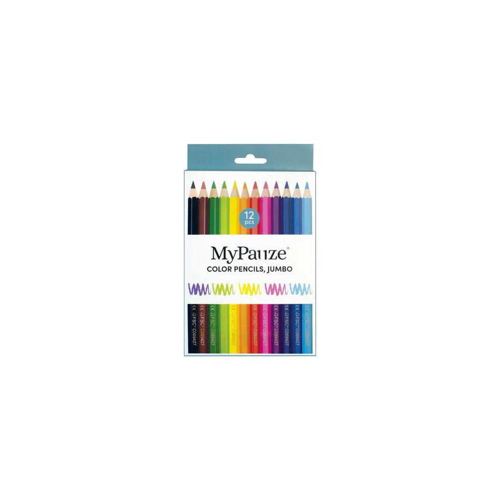 MYPAUZE Färgpenna Jumbo 12 färger