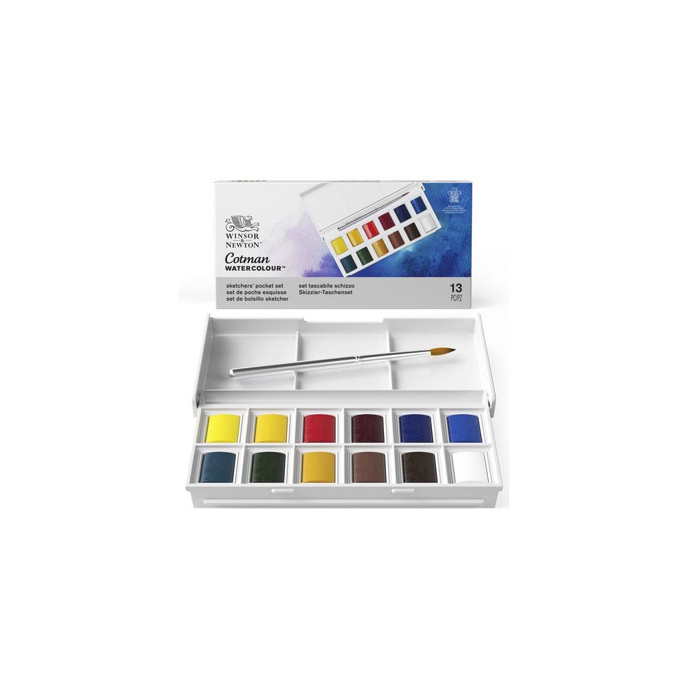 WINSOR & NEWTON Akvarellfärglåda Cotman 12 färger