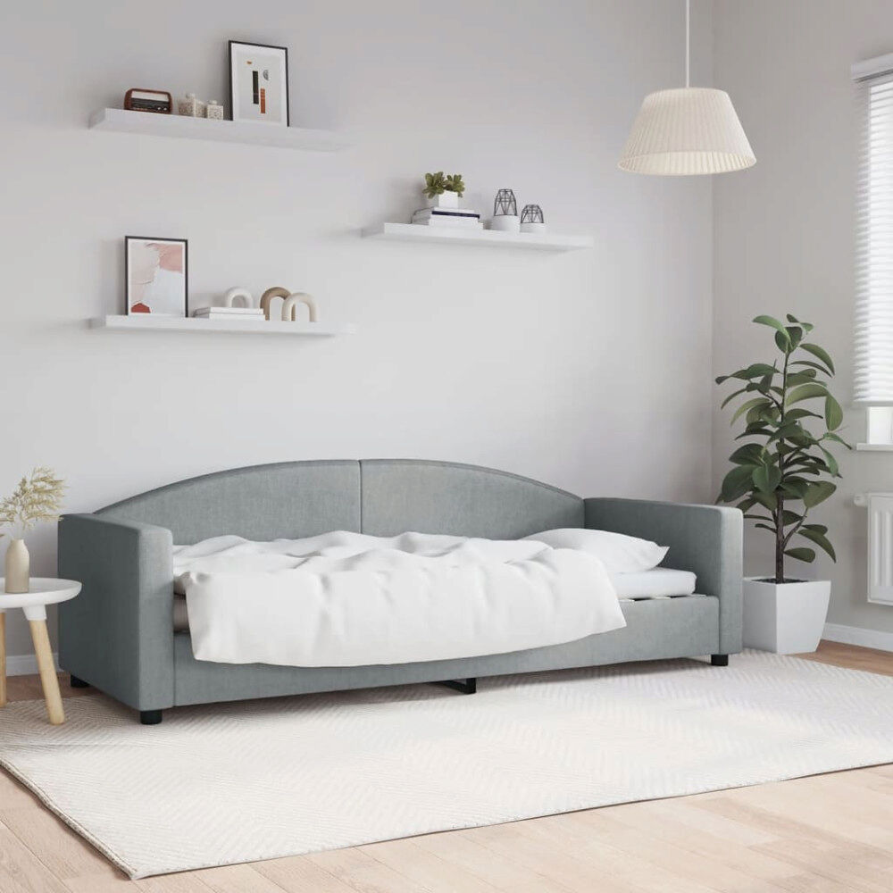 vidaXL Dagbädd ljusgrå 80x200 cm tyg