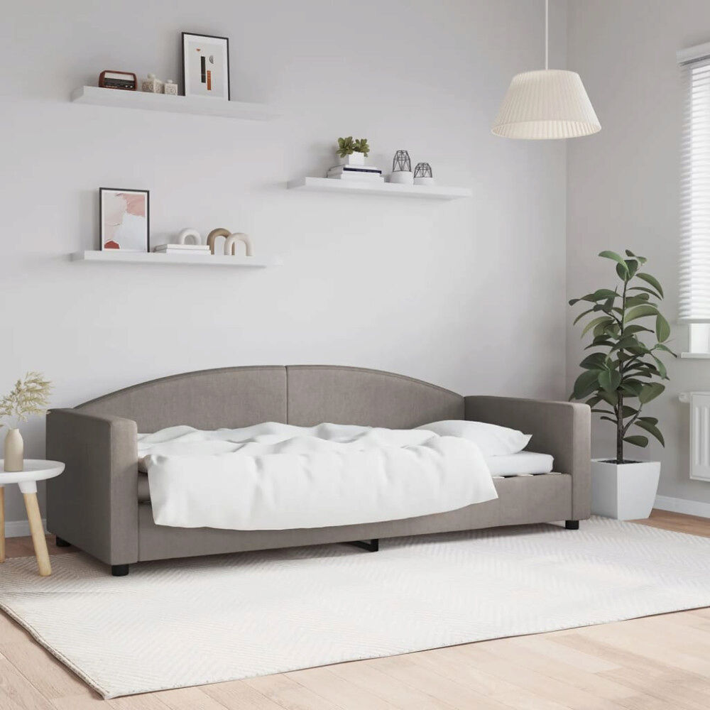 vidaXL Dagbädd taupe 80x200 cm tyg