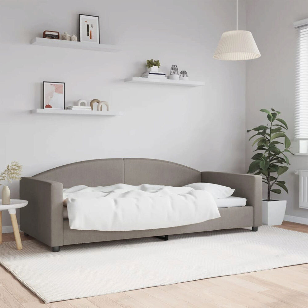 vidaXL Dagbädd taupe 90x200 cm tyg
