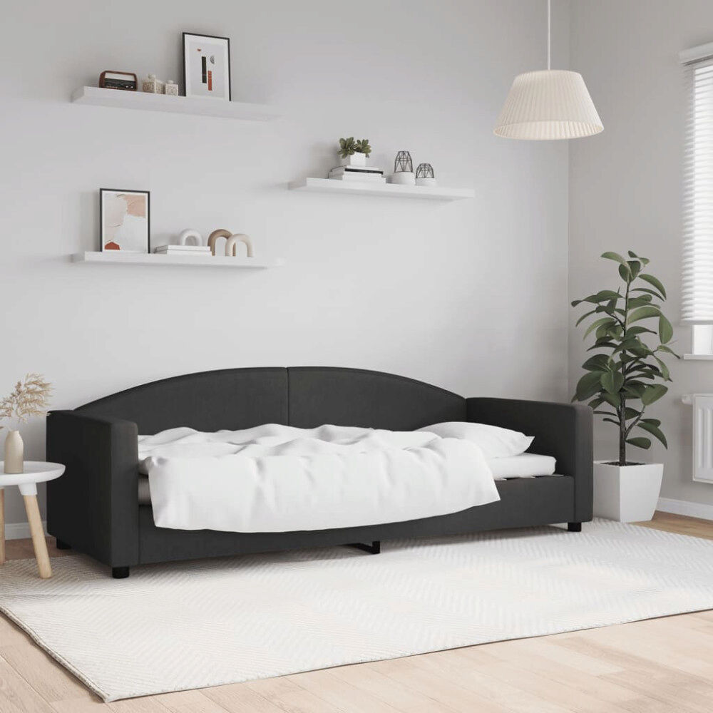 vidaXL Dagbädd svart 80x200 cm tyg