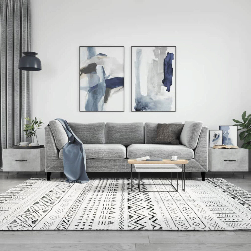 vidaXL Soffbord 2 st betonggrå 50x50x40 cm konstruerat trä