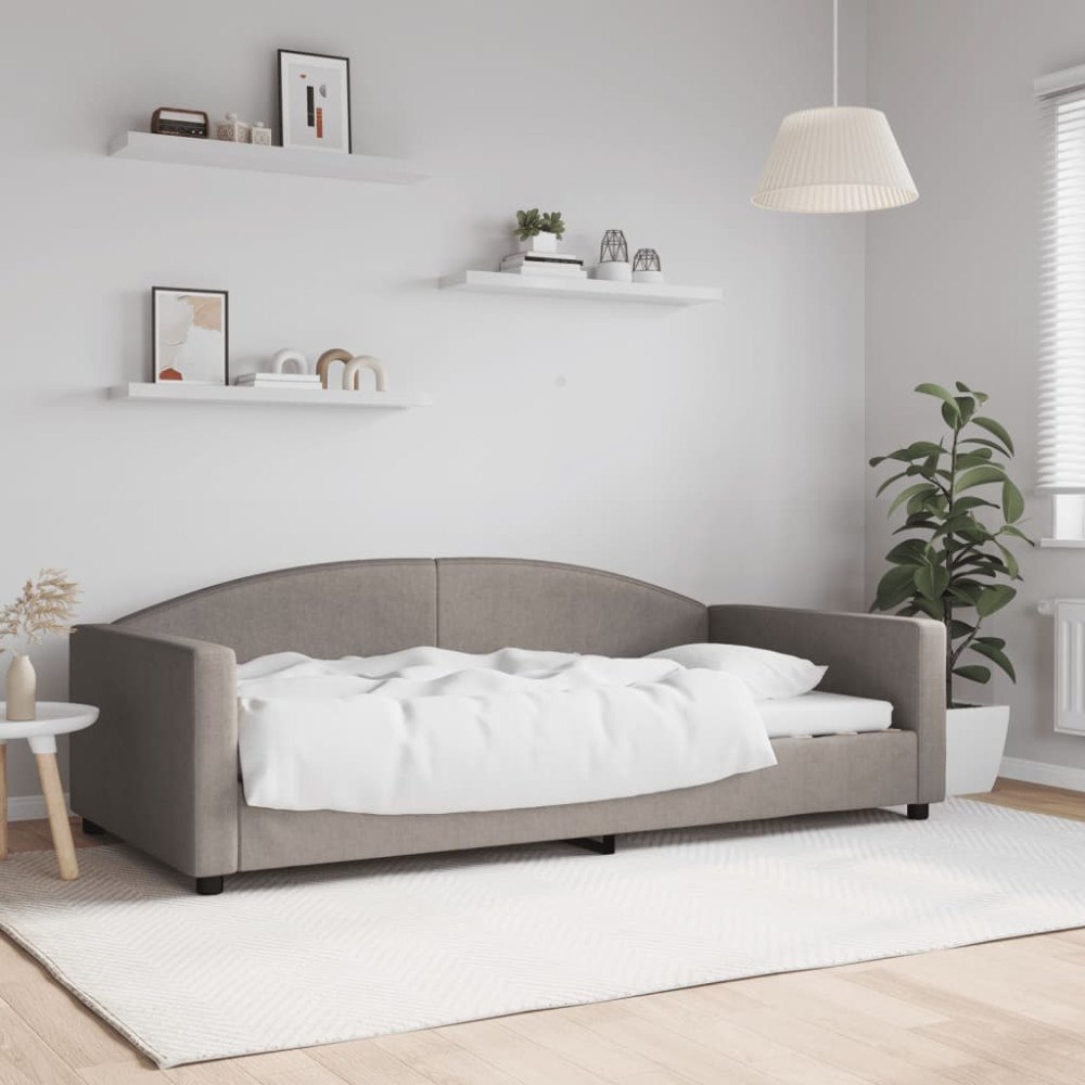 vidaXL Dagbädd taupe 100x200 cm tyg