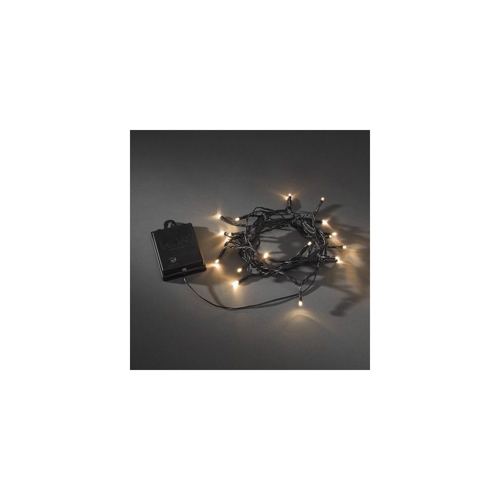KONSTSMIDE Ljusslinga 20 amber LED 1,9m svart