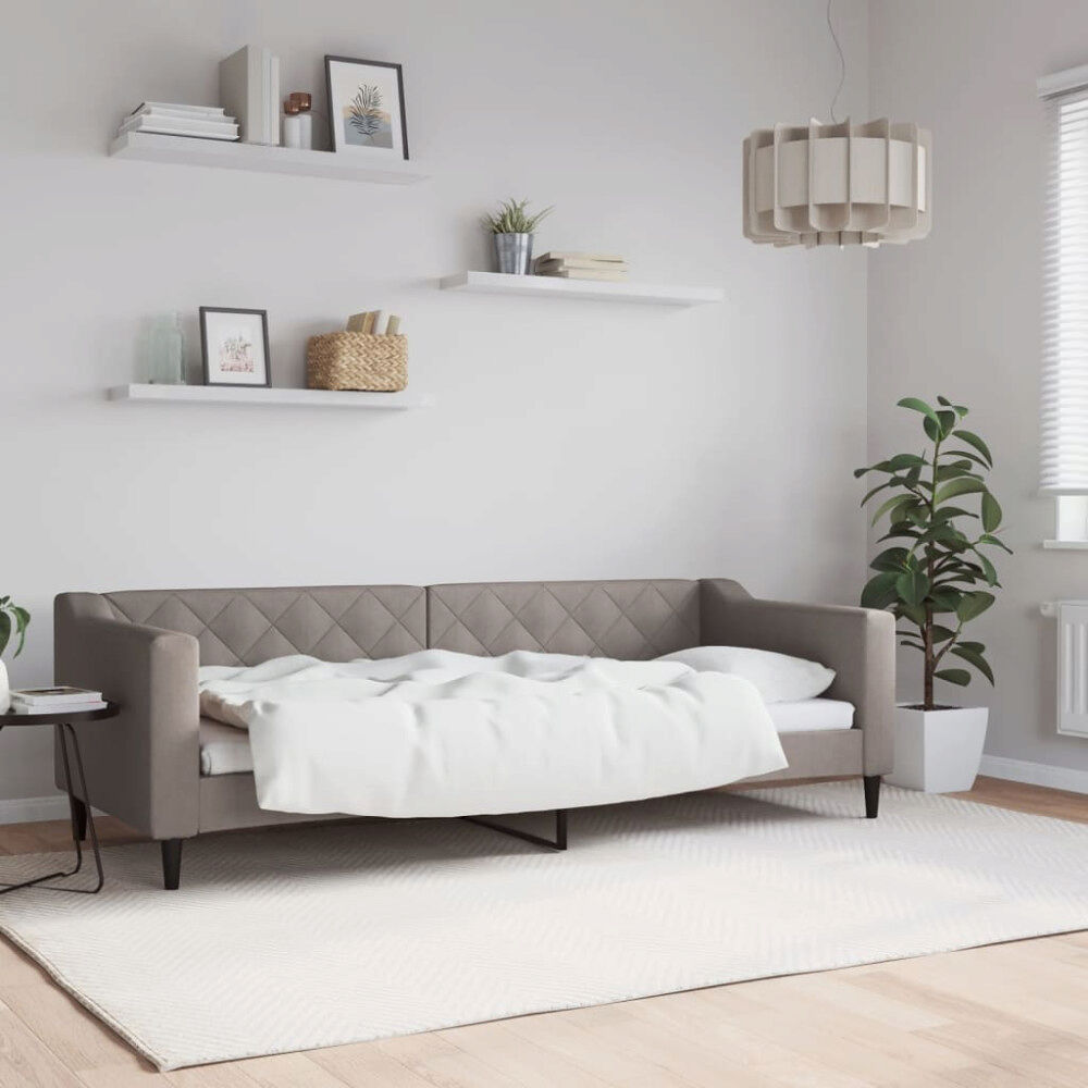 vidaXL Dagbädd taupe 80x200 cm tyg