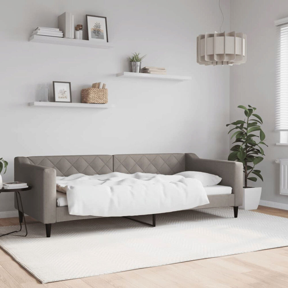 vidaXL Dagbädd taupe 90x200 cm tyg