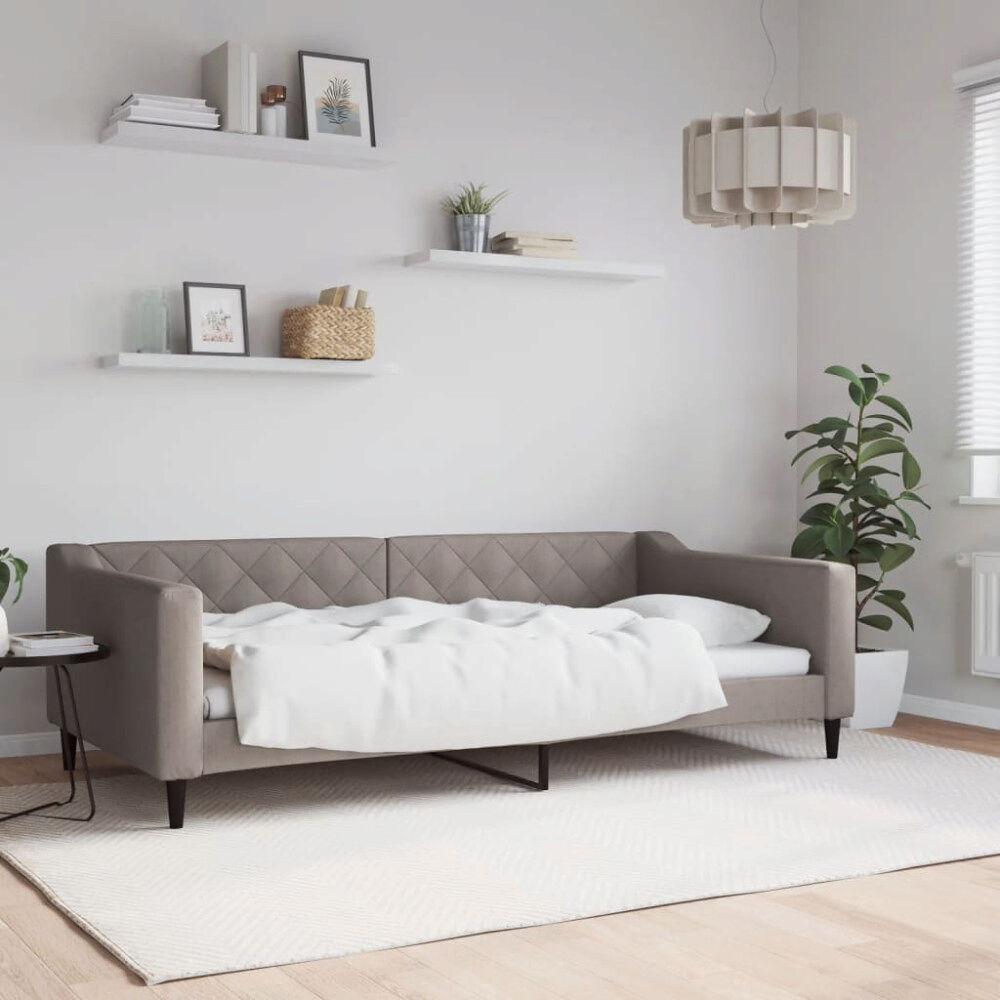 vidaXL Dagbädd taupe 100x200 cm tyg