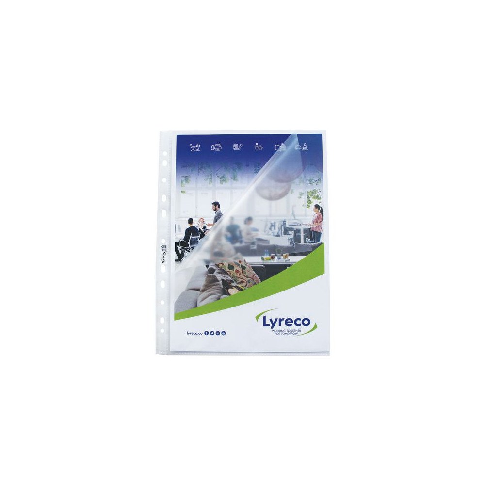 Lyreco Plastficka LYRECO A4 0,08 präg 25/fp