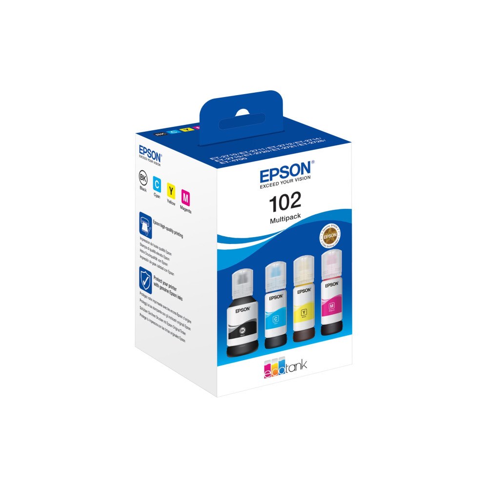 EPSON Epson 102 Multipack - 4-pack - svart, gul, cyan, magenta - original - bläckpatron