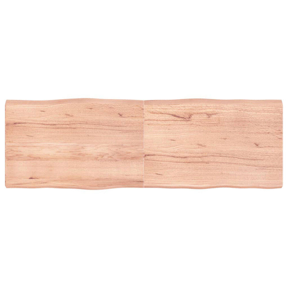 vidaXL Bordsskiva ljusbrun 180x60x(2-6) cm massivt trä levande kant