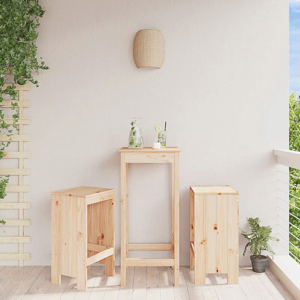 vidaXL Barstolar 2 st 40x36x75 cm massiv furu