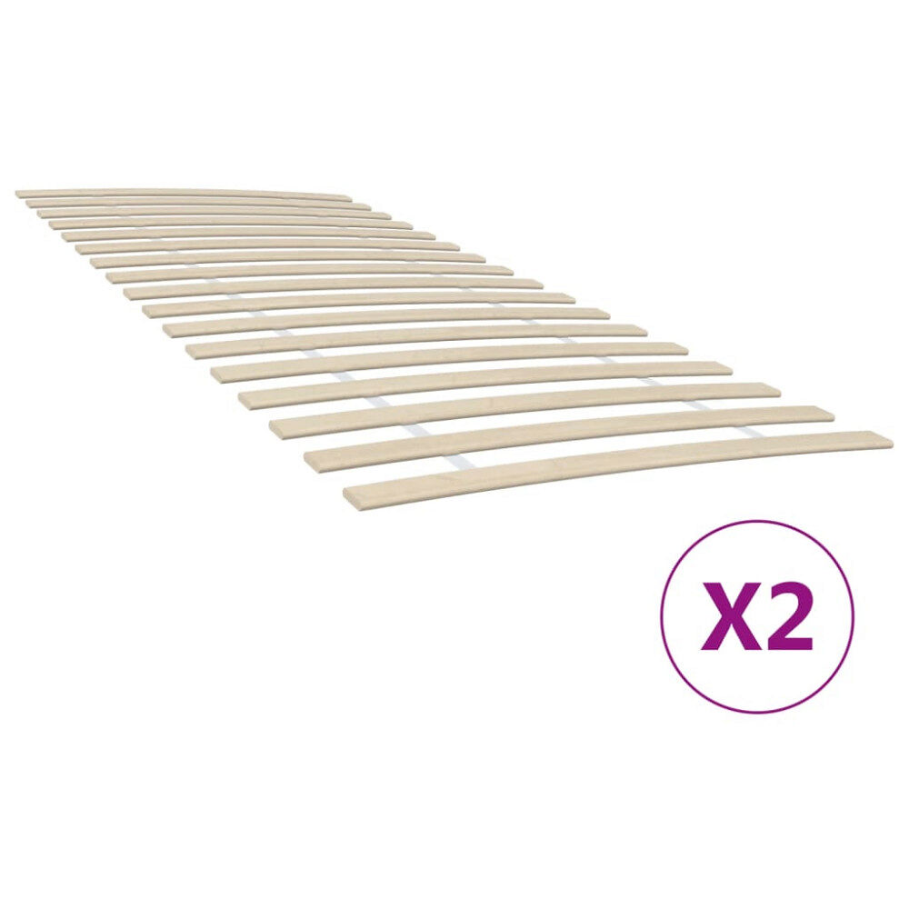 vidaXL Sängribborsättning med 34 ribbor 2 st 90x200 cm